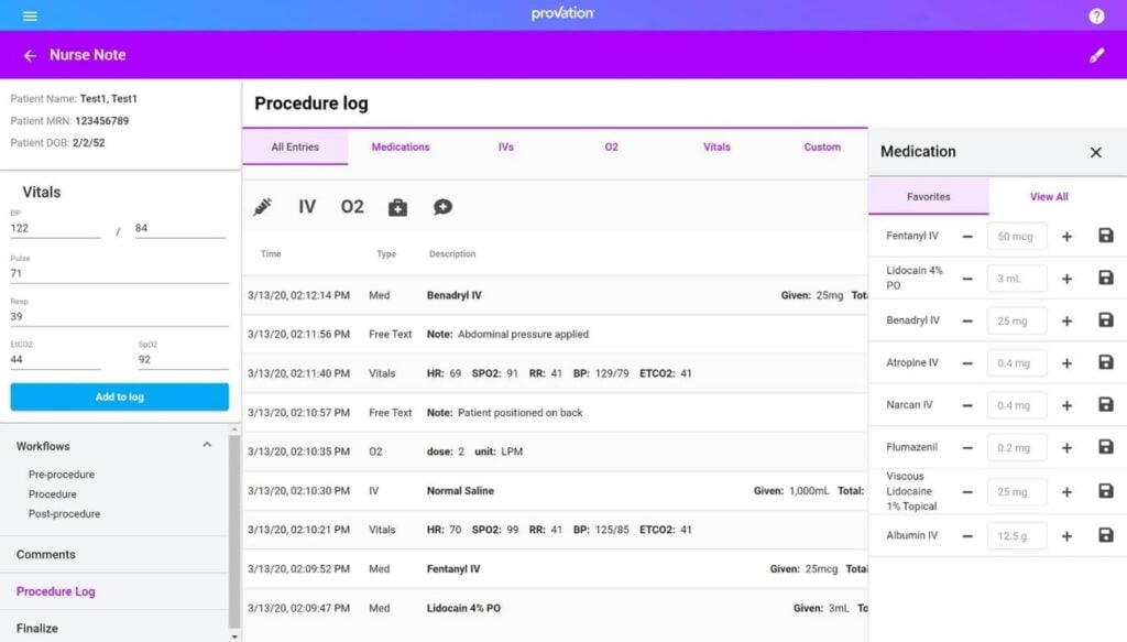 Provation Apex Patient Charting