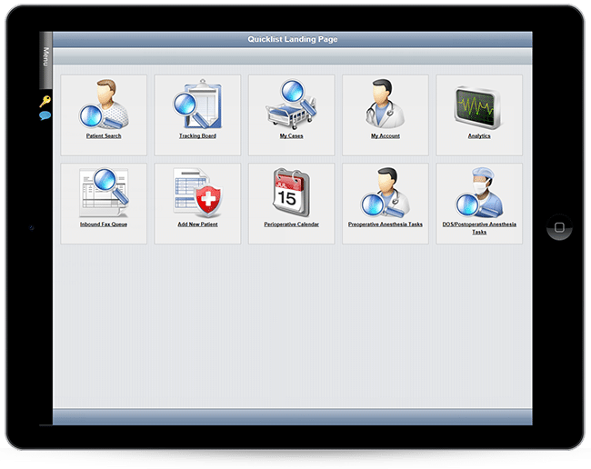 ePreop-Quicklist-iPad Provation SurgicalValet in action