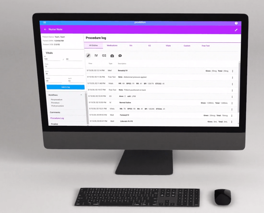 Provation Apex Patient Charting ASC EMR
