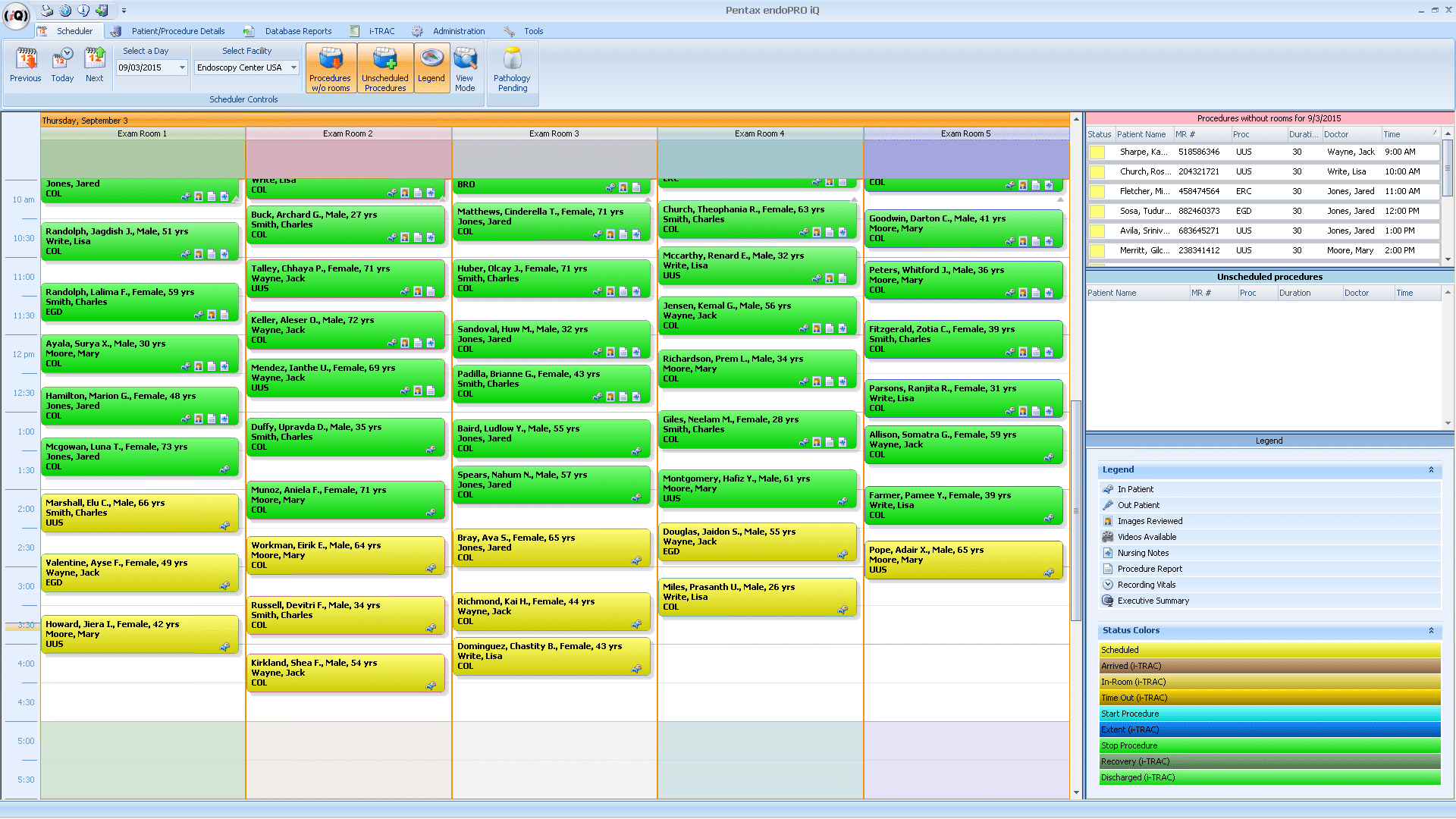 1. Whiteboard Schedule Provation endoPRO iQ Whiteboard Scheduler
