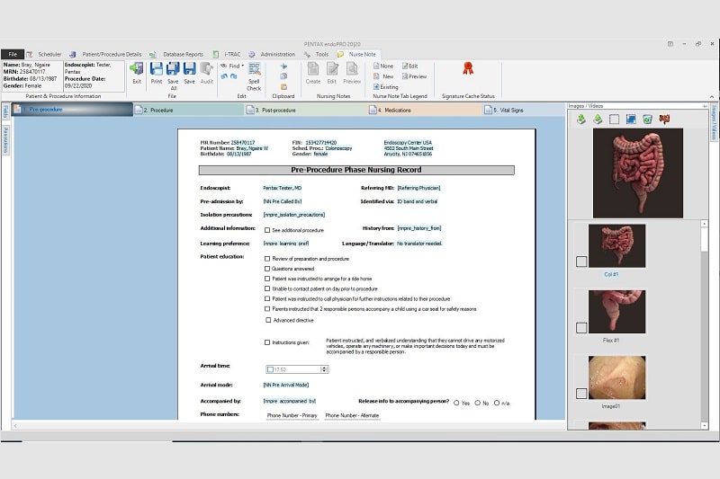 Provation endoPRO 20|20 Procedure Note