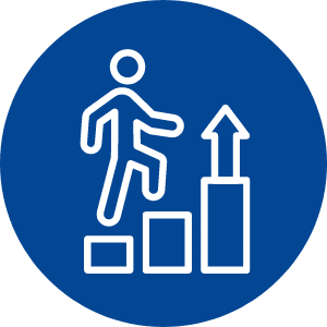 Actionable Icon Icon representing taking actions to see improvements