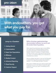 How endoscopy software compares to endowriters