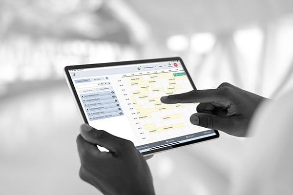 Anesthesia Aims iPro displaying case load software functionality