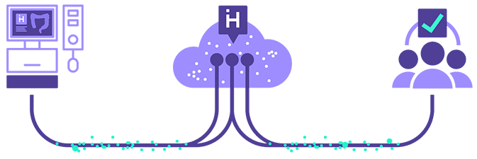 iterative-health-map-icon-2 Icon mapping out the connection between documentation and the team using cloud storage
