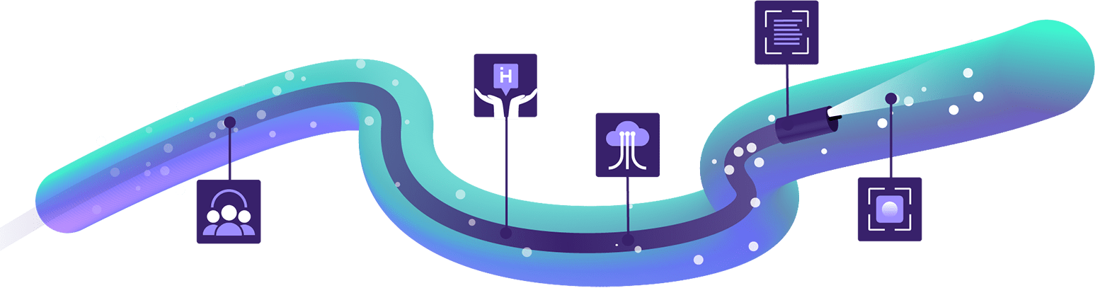 Image of Iterative Health Scope Image of a scope device with "Iterative Health" colors