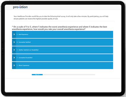 Patient experience survey questions