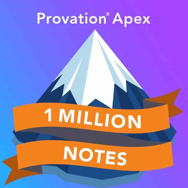 Provation Apex procedure documentation solution reaches one million notes
