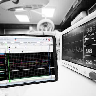 Medical charting software and hospital vitals machine